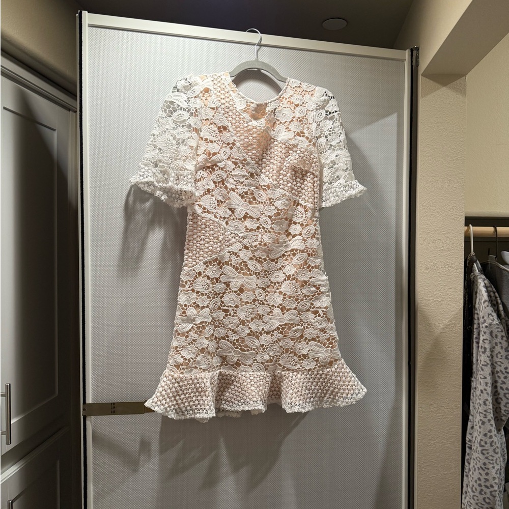 Elegant Lace Dress in Cream